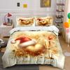 Golden New Year Decorations Bedding Duvet Cover Set (1*Duvet Cover 2*Pillowcases, Without Duvet Insert)