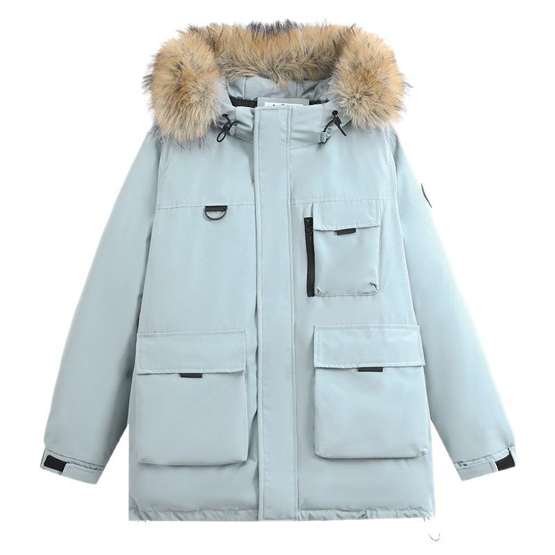 New Retro Thickened Fur Collar Cotton Jacket for Women Winter Workwear Cotton Jacket Pie Jacket