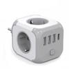 Wall Socket Extender with 3 AC Outlets 3 USB Ports And1 Type C 7-in-1 EU Plug Charger On/Off Switch for Home