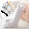 Newborn Baby Girls Socks for Kids Toddlers Girls Big Bow Knot Knee High Long Soft Cotton Summer Children Mesh Socks
