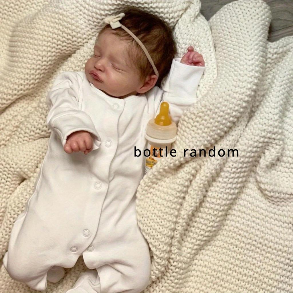 BZDOLL 19inch 48cm Newborn Baby (Cloth Body, Vinyl Limb) Asleep Reborn Baby Doll 3D-paint Skin With Visible Veins Toy