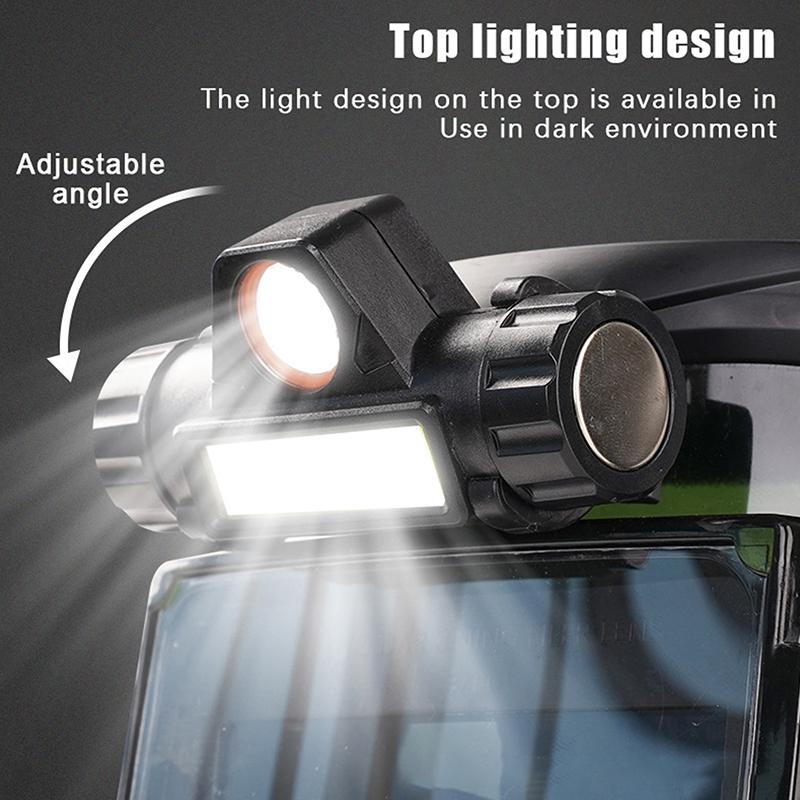 Auto Darkening Welding Helmet Welder Protector Helmet Detachable Welding Mask Head-Mounted Breathable Welding Protector Helmet