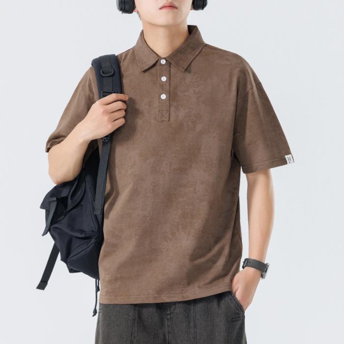 Lapel T-shirt Men Tie-dye Snowflake Cotton Summer Latest Comfortable Fit Leisure Top Men T-shirt