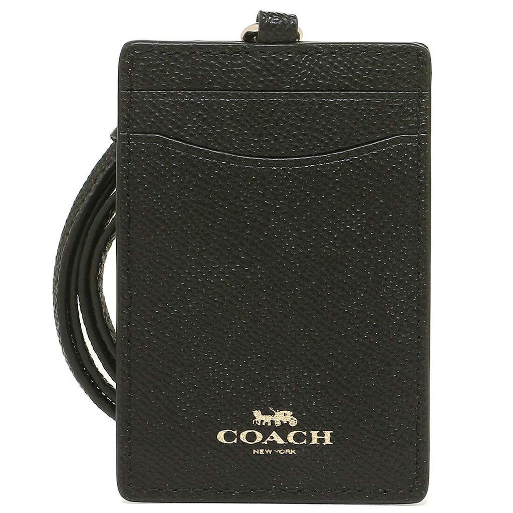 Coach Signature PVC Card Case, F63274, Women's, Outlet Item, Brand Name: (14) IMBLK, Black.