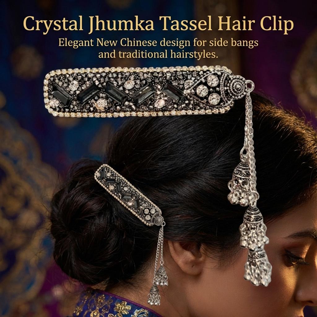 New Chinese Style Tassel Hair Clip Light Luxury Ethnic Mongolian Bangles Hair Accessories for Women Wedding Party