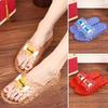 WTEMPO PVC Summer Flat Heel Breathable Cool Thick Slippers Women Large Size Casual Non Slip Wear-resistant Slippers