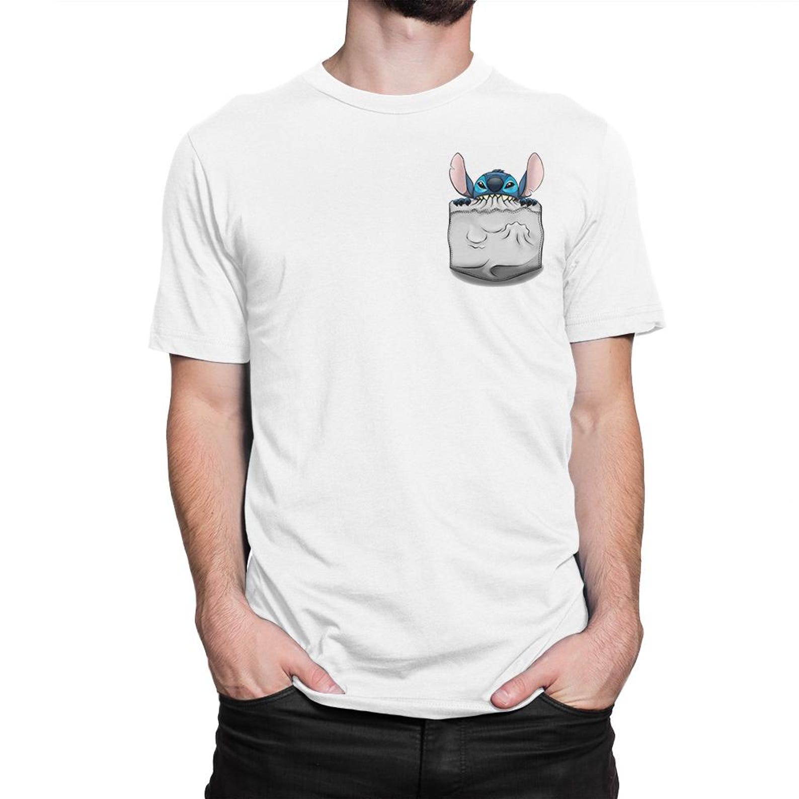 Stitch In a Pocket T-Shirt, Men s and Women s Sizes 4XL