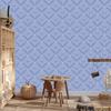 Wallpaper Geometric Rhombuses Blue, Blue Center 50x1000