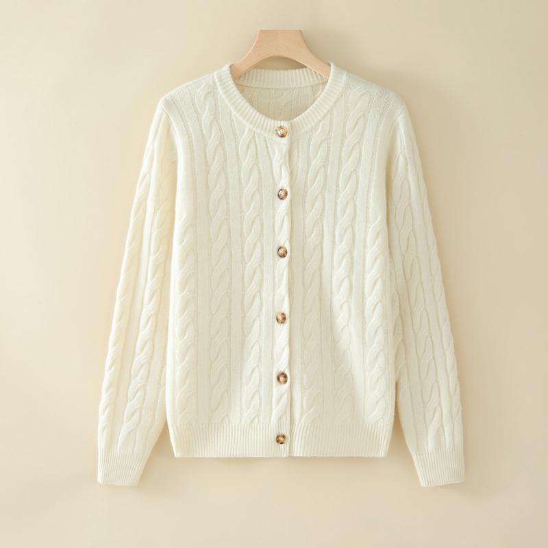 

Женский кашемировый кардиган Qinghe cashmere 100% кашемир женский осенне-зимний кашемировый пуловер мягкий и теплый M белый