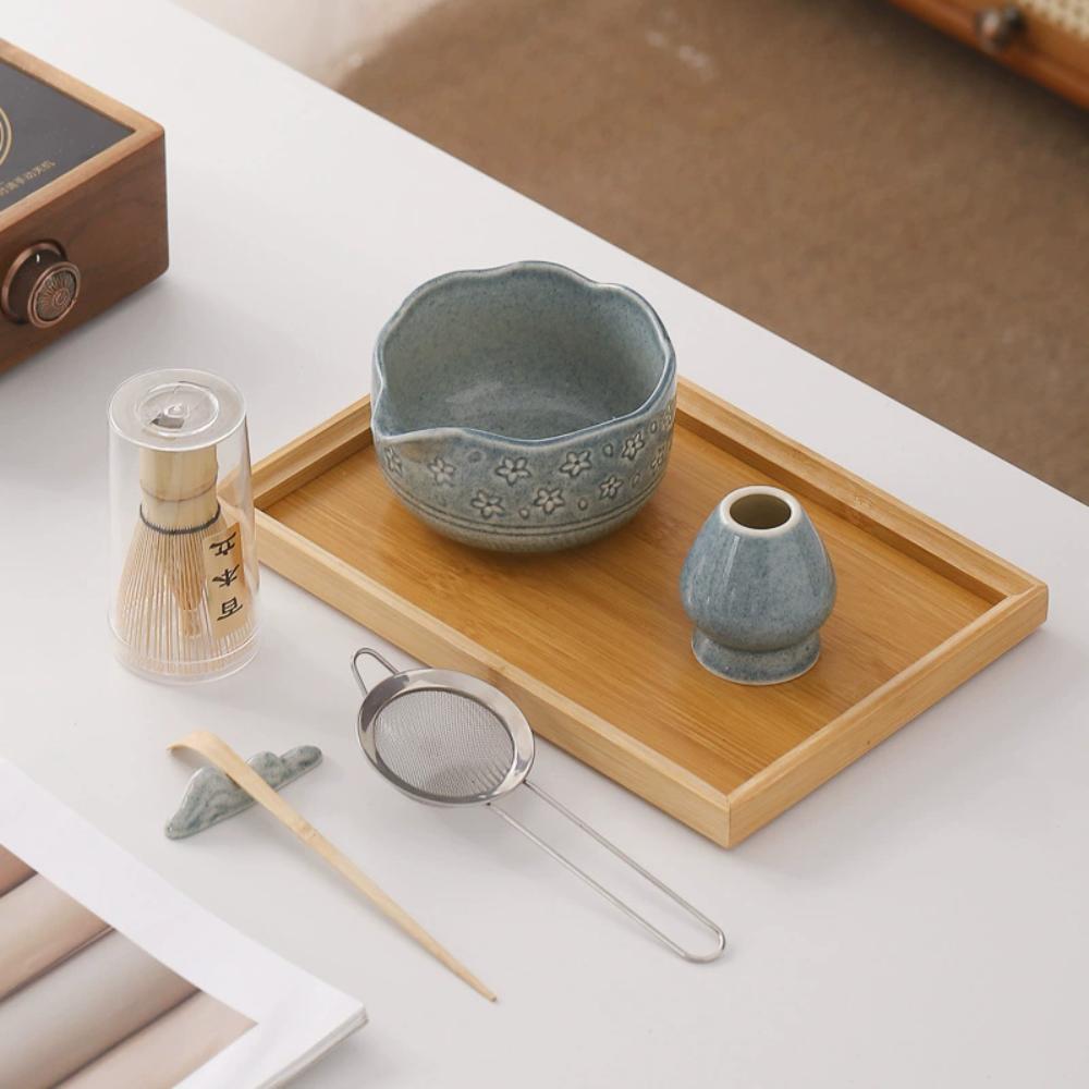 6 PCS Strainer Mesh Matcha Bowl Set Tea Scoop Bamboo Matcha Whisk for Tea Lovers Gifts