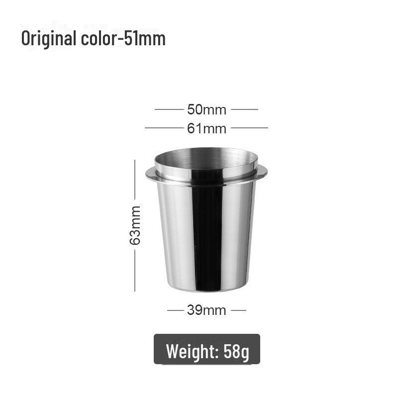 304 Stainless Steel Coffee Powder Cup: Universal 51–58mm Espresso Handle Powder Collector & Smelling Bean Cup