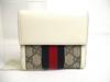 Authentic GUCCI GG Jackie 1961 White Leather Bifold Wallet Compact Wallet #a484  Open Box