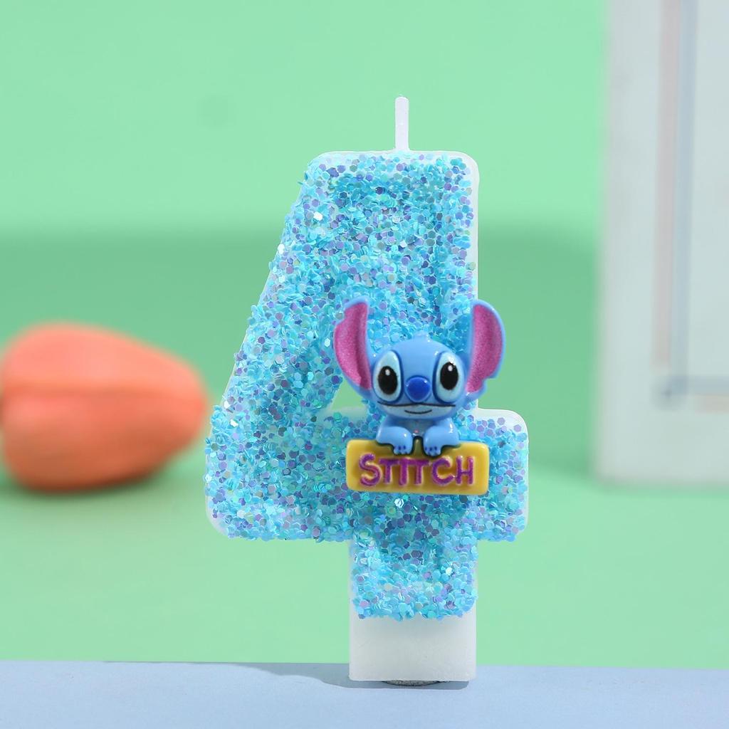 Handmade Pink Stitch Cartoon Birthday Cake Candles - Party Decorations