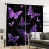 Set Of 2 Glittering Butterfly Curtain Design Home Decor Living Room Bedroom Window Curtains Darkening Made Polyester Treatment