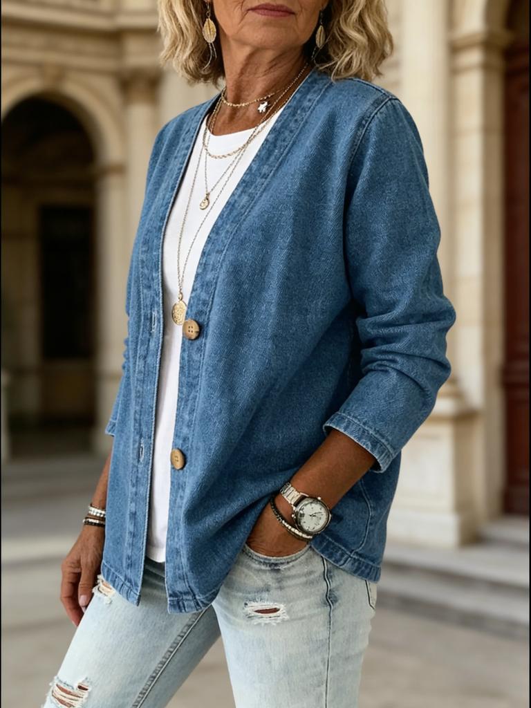 Damen Strickjacke Leichte Blaue Jacke Langärmeliges Oberteil Zeigt ein Stilvolles Und Flexibles Design, Das Perfekt für Frühling, Sommer Und Herbst Ist