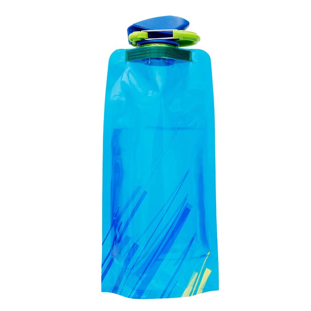 Lightweight To Carry Ultralight Foldable Water Pouch 700ml Water Bottle Pouch Outdoor Activity Sport Supplies Hiking Running Soft Flask Water Bottle