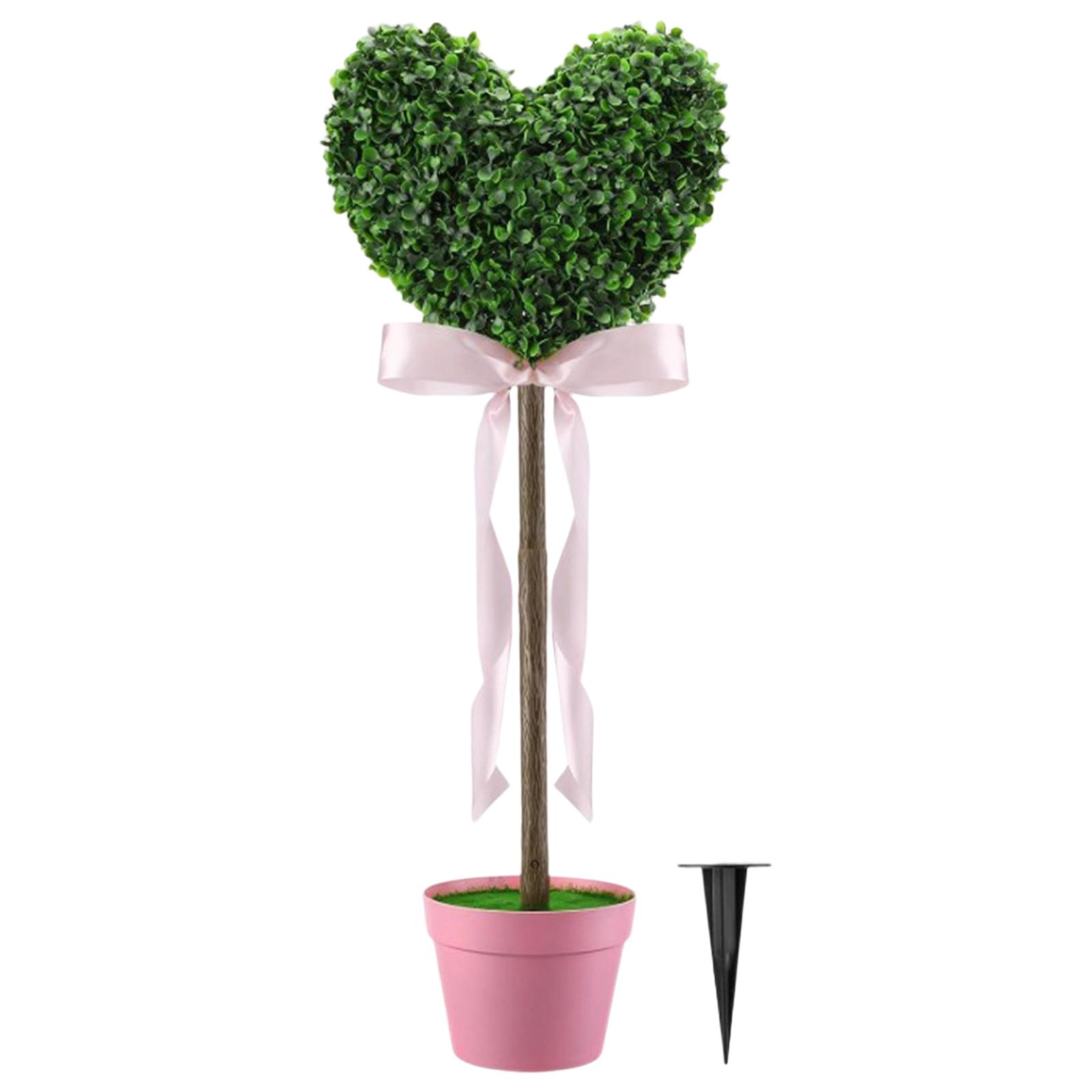 

Heart Shape Plants, Artificial, Suitable For Easter Porch Decoration Outdoor Indoor One Size зелений