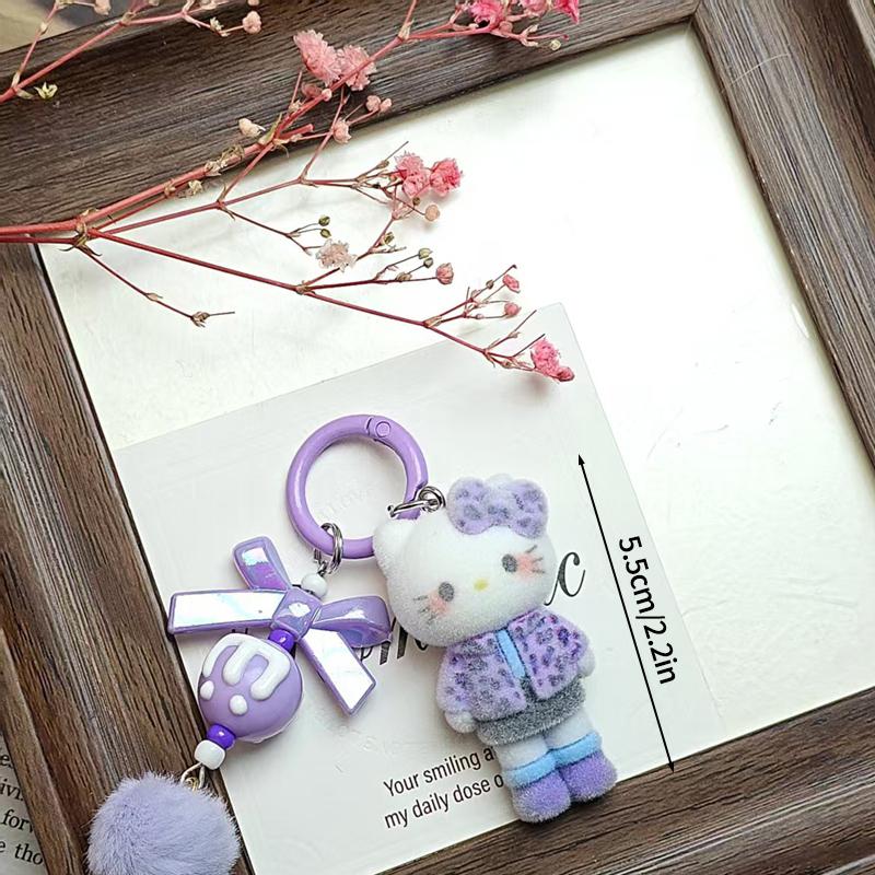 Sanrio Hello Kitty Keychains Cartoon Keyring Hanging Pendant for Backpack Charms on The Phone Bag Ornament Party Gift