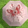 1pc Butterfly Heart Automatic Folding Umbrella 8 Rib Iron Frame,  Suitable for Travel, Daily Use, Birthday, Women & Men Gift c1231067