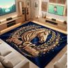 Horse Theme Soft Crystal Velvet Rug Custom Name & Text Print Non Slip Floor Rug for Bedroom Living Room