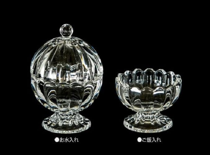 Kongodo [Tierra Buddhist Altar Accessories] Clear Glass Buddhist Altar Accessories (Water Container)