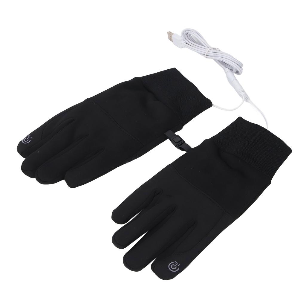USB Heated Gloves Touchscreen Anti Slip Water Resistant Wind Proof Electric Winter Gloves for Man Woman
