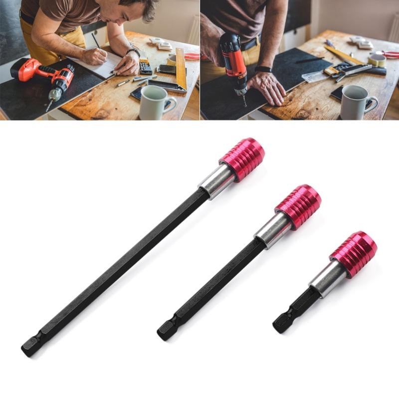 3 Stück Magnetischer Bithalter 1/4 Zoll Sechskant Verlängerungsstange Bohrerverlängerungen Halter Verlängerungsbohreradapter 60/100/150mm