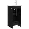 Bathroom Cabinet with Sink Black Oak