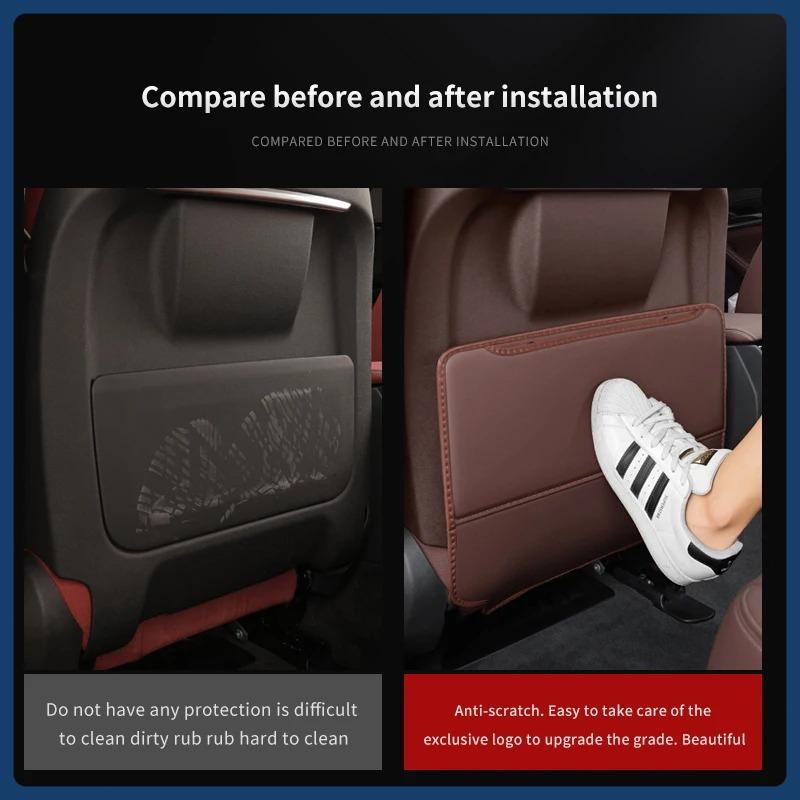Car Anti-kick Pad Interior Pu Leather Auto Seat Back Protector Pads Anti Scratch Back Seat Organizer Car Accessories