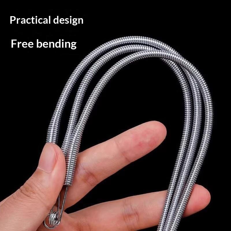 1/3/5Pcs Hoodies Elastic Band Lace Cord Flexible Drawstring Thread Bendable Spring Drawstring Threader Clip Diy Sewing Accessory