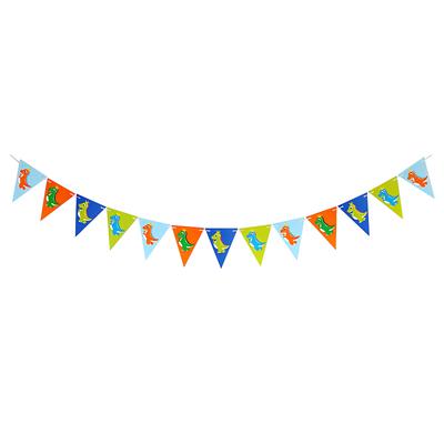 1pcs Set 16.4ft Macaron Paper Card Pennant Banner Flags For Birthday Party Triangle Banner Banner Flags Pennant Banner