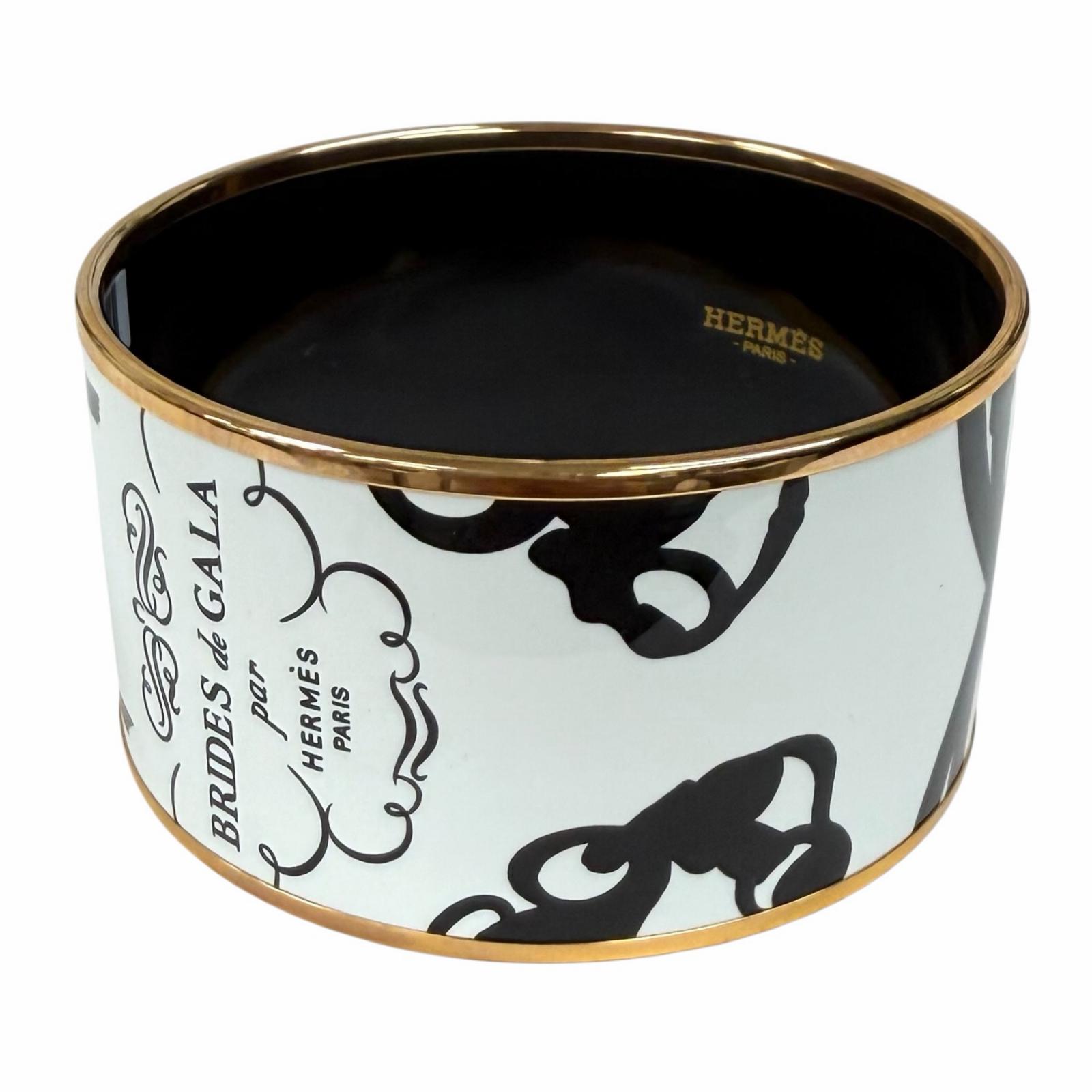 

Pristine HERMES Bangle BRIDES DE GALA TATTOO white Women XL H152793FO48 Used