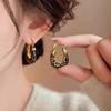 Maillard Leopard Print U-shaped Ear Buckle Niche Design Simple Autumn and Winter Unique High-end Versatile Ear Buckle
