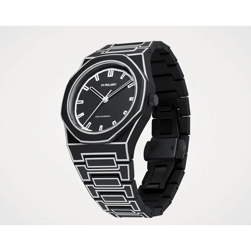 D1 Milano Men Watch Polycarbonate Black Sketch 40.5mm Pcbj33