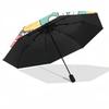 Butterfly Flower Circle (1) Printed Umbrella Windproof Folding Umbrella Portable Sun and Rain Umbrella Suitable for Gifting