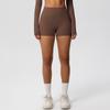 Solid Color Double-sided High-waisted Tight-fitting Hip-lifting Yoga Shorts, Running Fitness Sports Three-point Pants for Women
