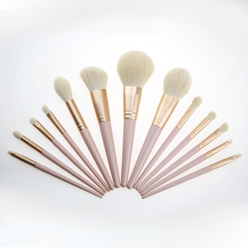 Faserborsten-Set, 13 Make-up-Pinsel, weiche Borsten, Foundation-Pinsel, loser Puderpinsel, Lidschattenpinsel
