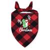 My First Christmas Print Dog Bandanas Large Pet Scarf Pet Bandana for Dog Plaid Bow Ties Collar Cats Dogs Xmas Scarf Accessories