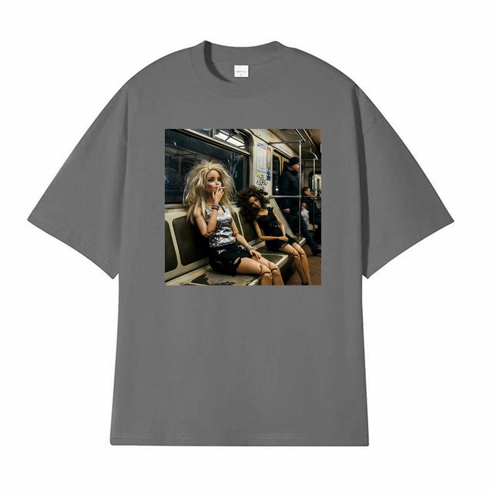 Doll Party Meme Graphic Meme T Shirts Unisex Women Short Sleeve Casual Gothic High Street Tshirt Fashion Retro 100 Cotton T Shirt