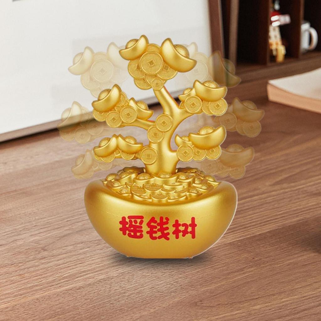 Doplňky na palubní desku Solárně napájený Třesoucí se strom peněz Design Dekorace interiéru vozu Roztomilé Doplňky na palubní desku auta Pro