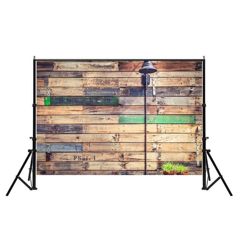 

Винтажный деревянный цветочный фон с дизайном деревянных планок, для мероприятий, баннер для вечеринки, домашний декор, свадьбы, фотобудки 150*100cm-Frameless