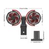5V/12V/24V Car Fan Multi-Angle Rotatable Dual Head 3-Speed Dashboard Summer Cooling Fan Accessories