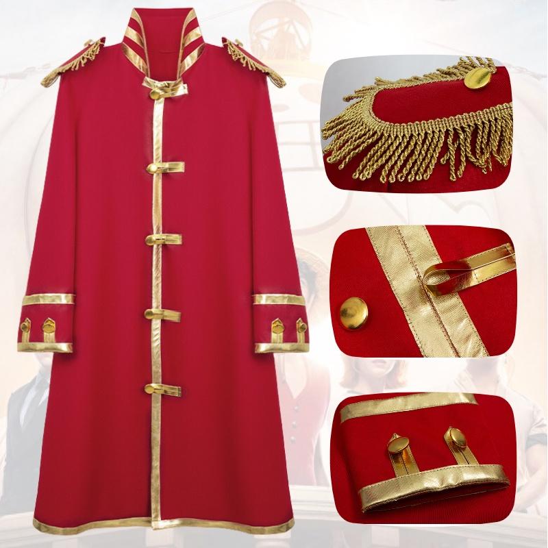 Luffy Piece One Reallife Movie Cosplay Costume Red Cape Halloween Role Playing