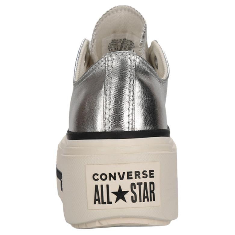 Chuck Taylor All Star Converse Lift Doppia Zeppa 'Silver Egret Black' A16406C