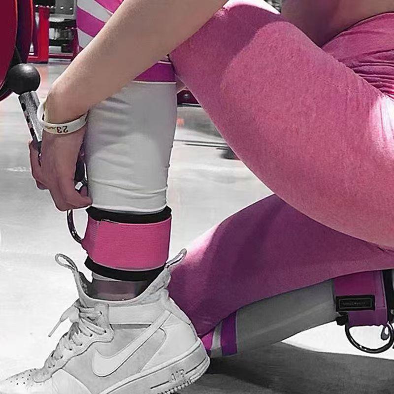 Double Cable Adjustable Ankle Straps Universal Size Padded Cuffs for Gym Home Leg Glute Workout for Adults
