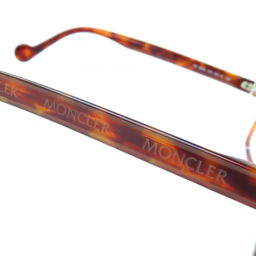 Makellose MONCLER Brille Schildpattmuster dreifarbiger Akzent Braun ML5063 053 Gebraucht