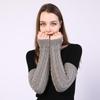 Autumn and Winter Half Finger Knitted Women's Gloves Long Warm Fingerless Sleeves Arm Sleeves