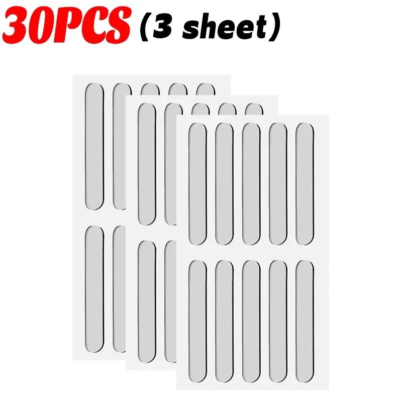 4/200PCS Clear Silicone Furniture Bumpers Strips Cupboard Door Stops Anti-collision Cabinet Fridge Adhesive Mute Buffer Pads