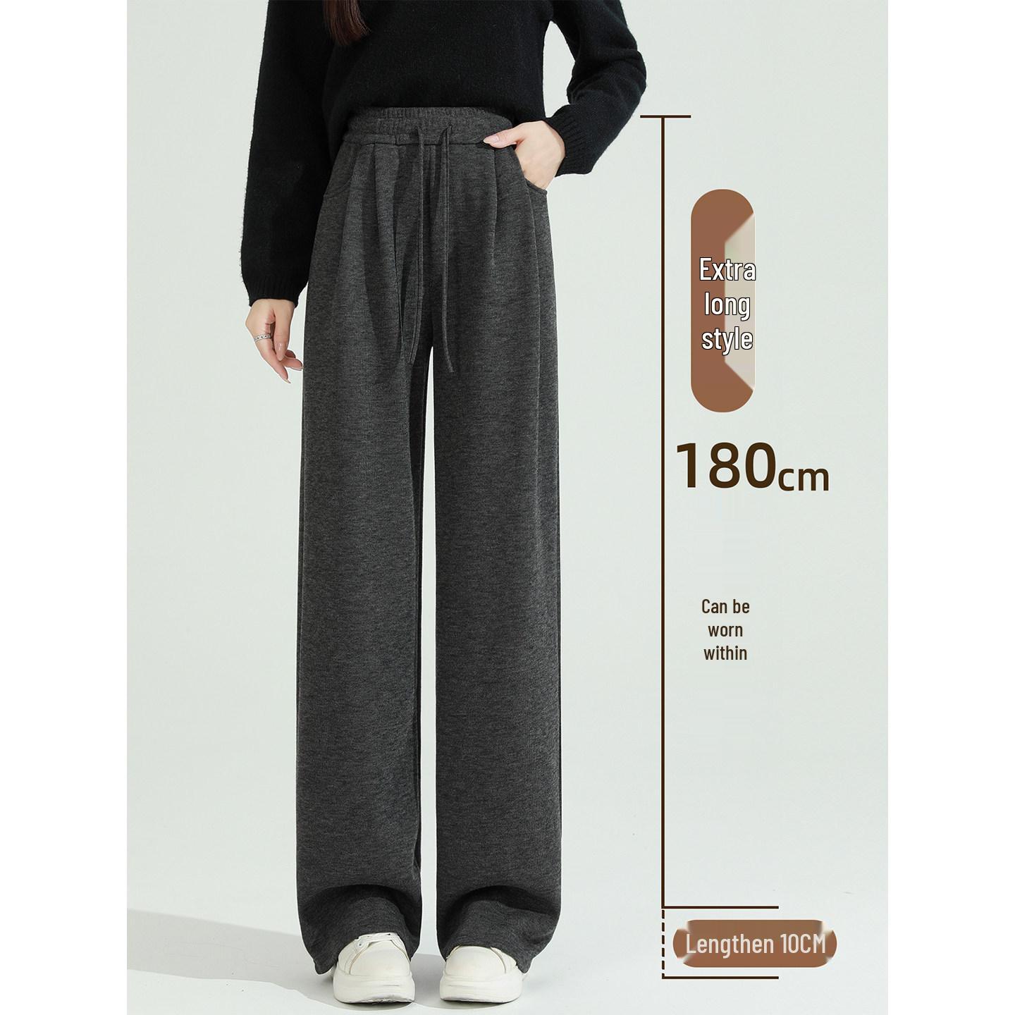 

High-Waisted White Wide-Leg Pants with Velvet, Women s Autumn/Winter 2025 Collection S for 80-100 lbs