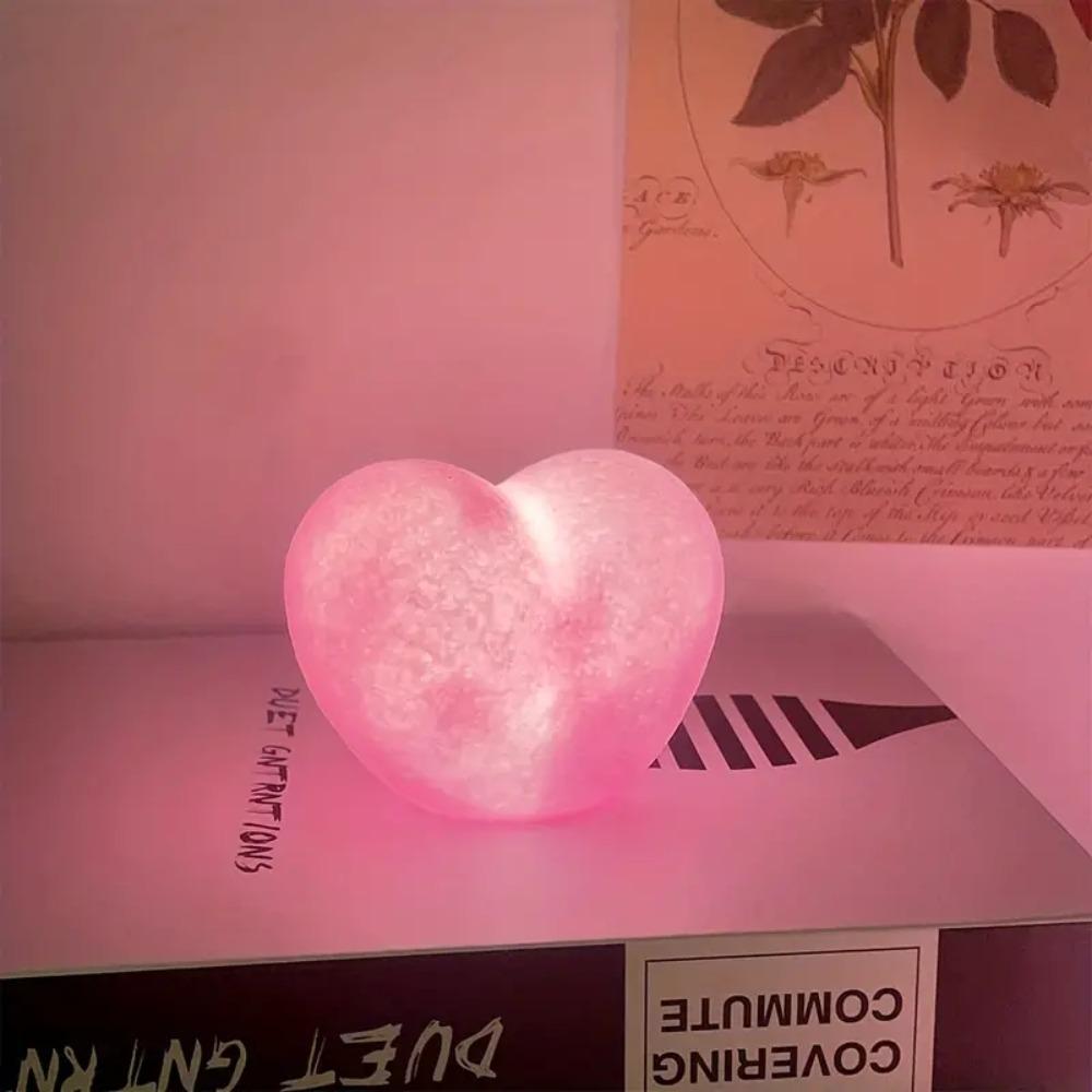 Pink White Love-Shaped Night Light Three-dimensional Ambient Light Heart Shaped LED Lamp Wedding